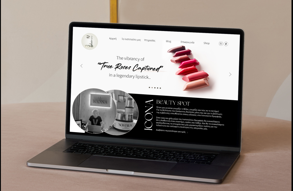 Icona Beauty Spot — An aesthetics institute, with an e-shop that breathes.